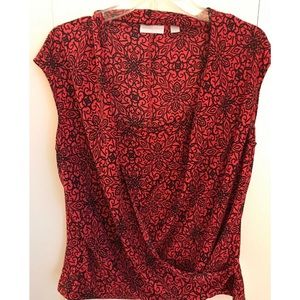 NY&Co. Cap Sleeve Layered Blouse Mandala Print